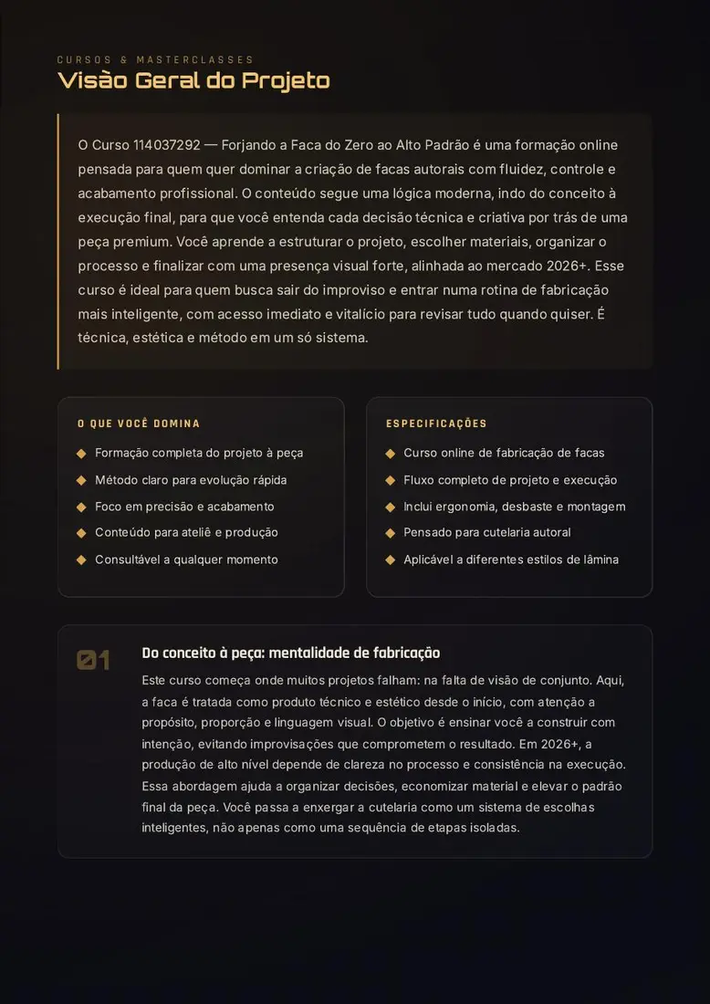 Curso 114037292 — Forjando a Faca do Zero ao Alto Padrão — prévia 3