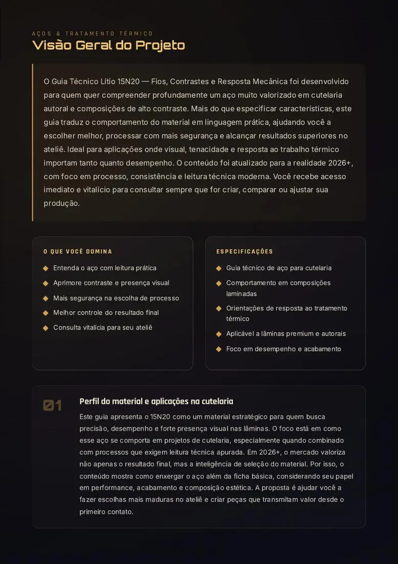 Guia Técnico Lítio 15N20 — Fios, Contrastes e Resposta Mecânica — prévia 3