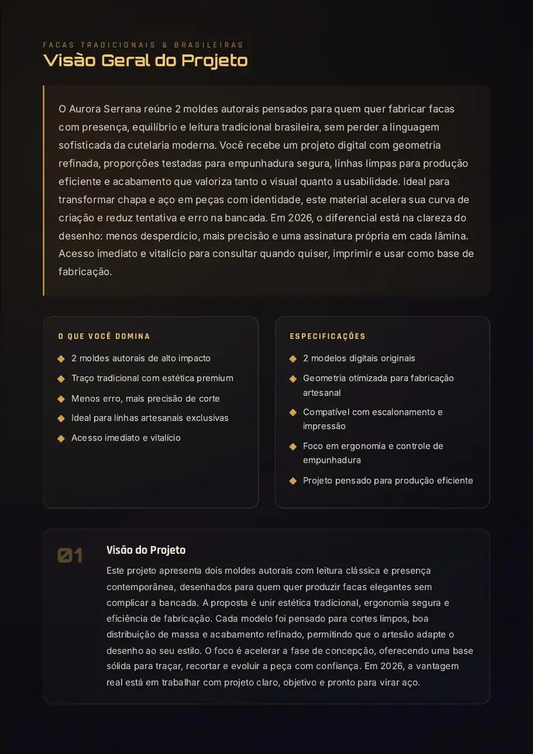 Projeto Digital Aurora Serrana • 2 MoldeX Tradicionais — prévia 2