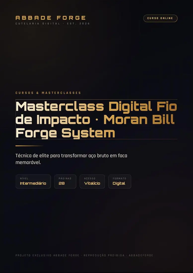 Masterclass Digital Fio de Impacto • Moran Bill Forge System — prévia 2