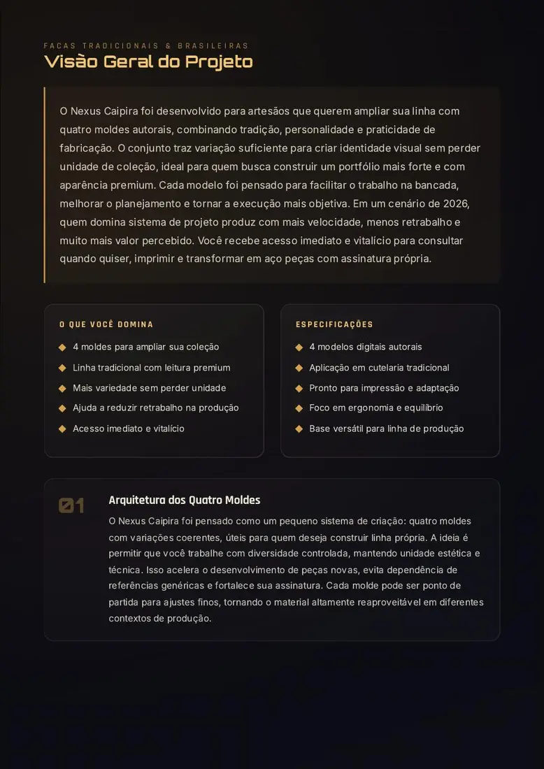 Projeto Digital Nexus Caipira • 4 Moldes de Linha Tradicional — prévia 2