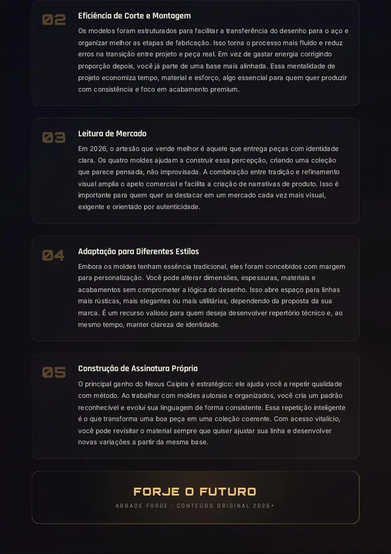 Projeto Digital Nexus Caipira • 4 Moldes de Linha Tradicional — prévia 3