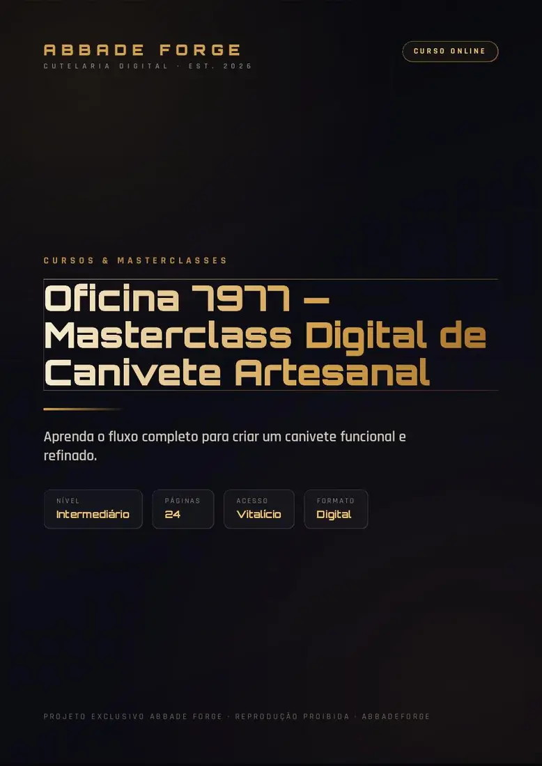 Oficina 7977 — Masterclass Digital de Canivete Artesanal — prévia 2