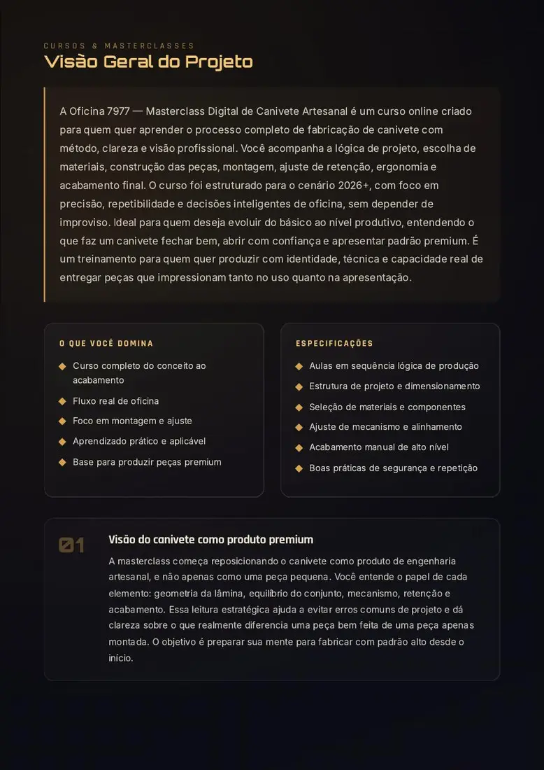 Oficina 7977 — Masterclass Digital de Canivete Artesanal — prévia 3