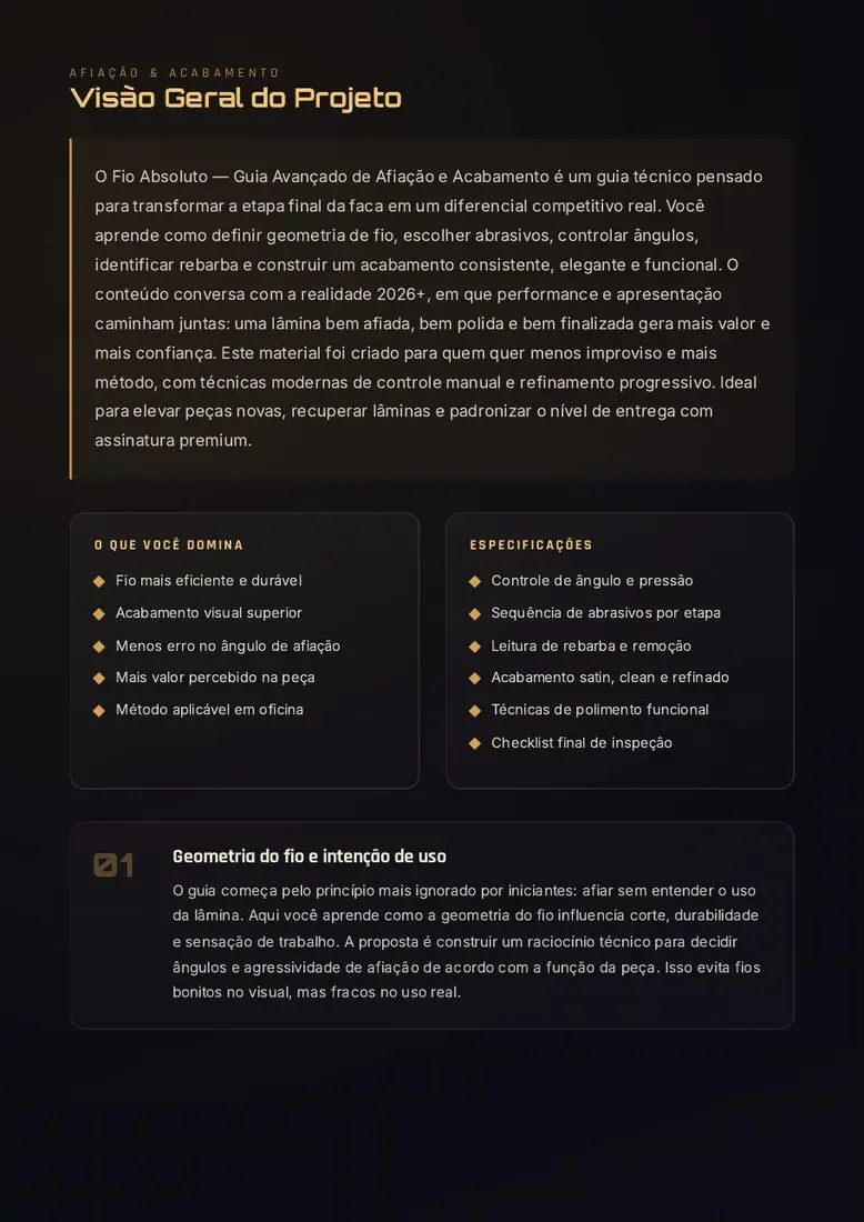 Fio Absoluto — Guia Avançado de Afiação e Acabamento — prévia 3