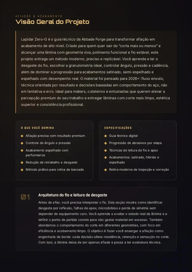 Lapidar Zero-G: Sistema de Afiação Espelhada — prévia 3