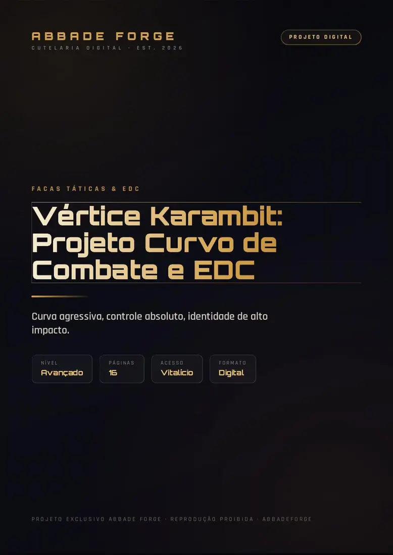 Vértice Karambit: Projeto Curvo de Combate e EDC — prévia 1