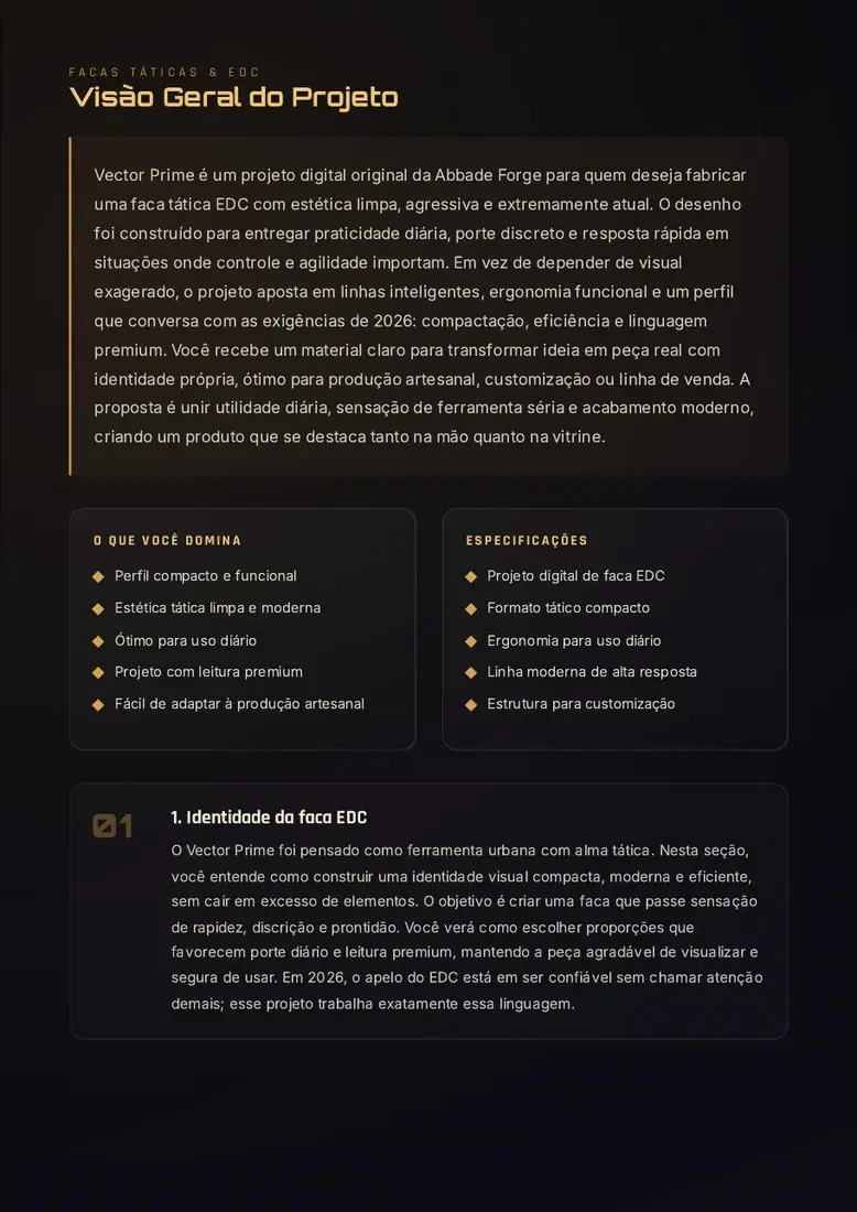 Vector Prime｜Projeto Digital de Faca Tática EDC de Alta Velocidade — prévia 2
