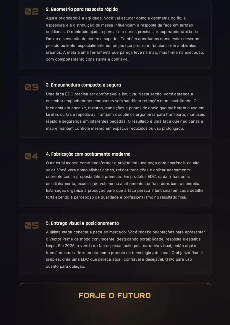 Vector Prime｜Projeto Digital de Faca Tática EDC de Alta Velocidade — prévia 3