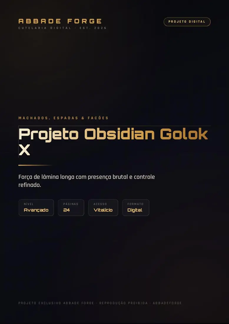Projeto Obsidian Golok X — prévia 1