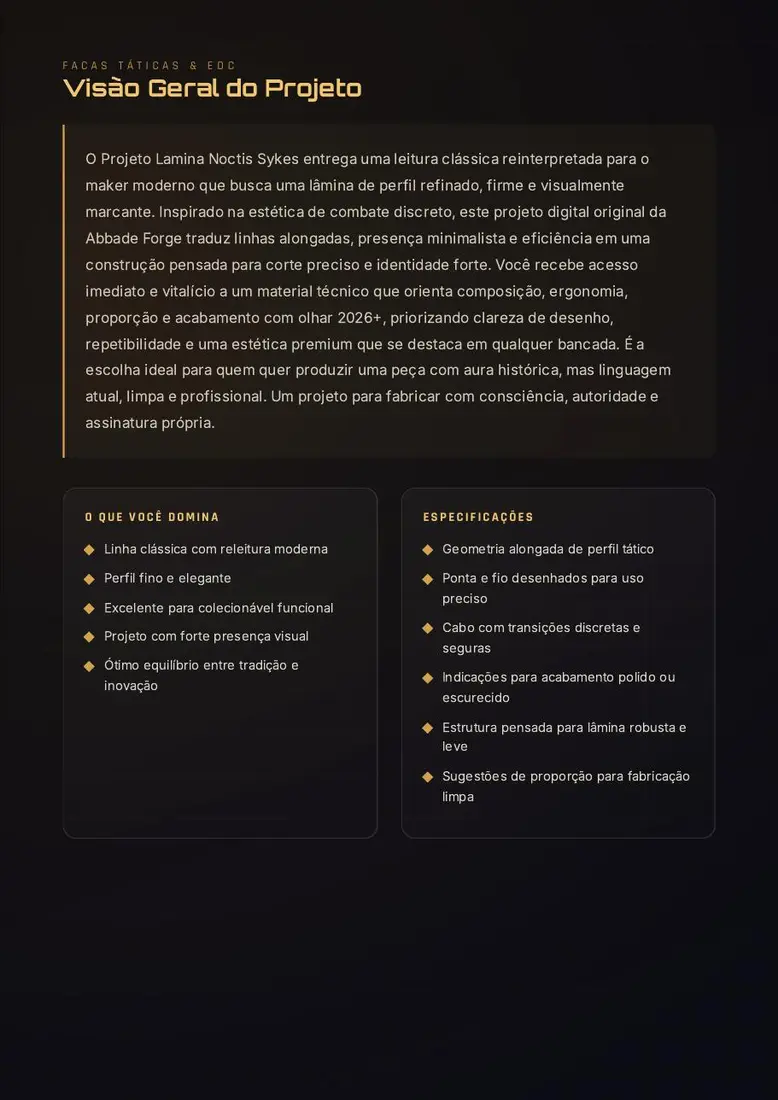 Projeto Lamina Noctis Sykes — prévia 2