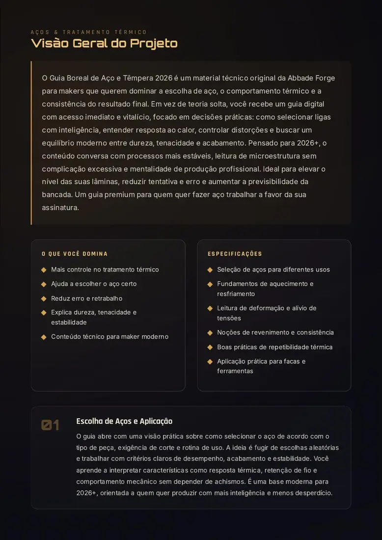 Guia Boreal de Aço e Têmpera 2026 — prévia 3