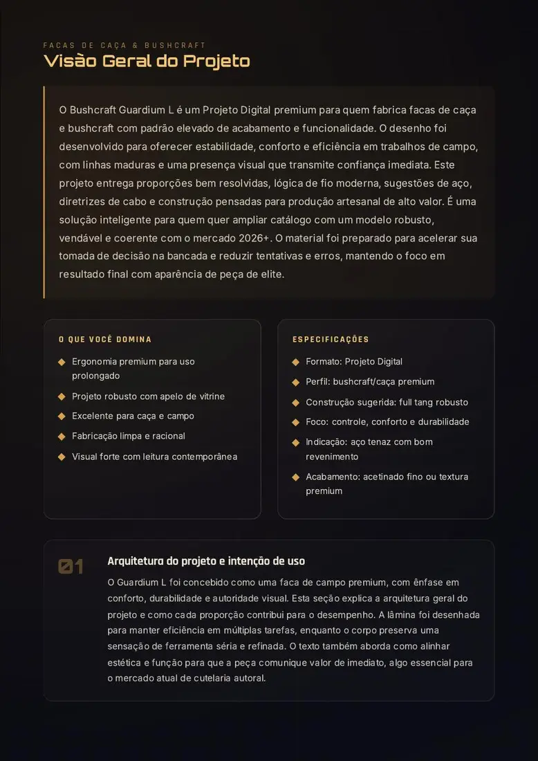 Projeto Digital Bushcraft Guardium L — prévia 2