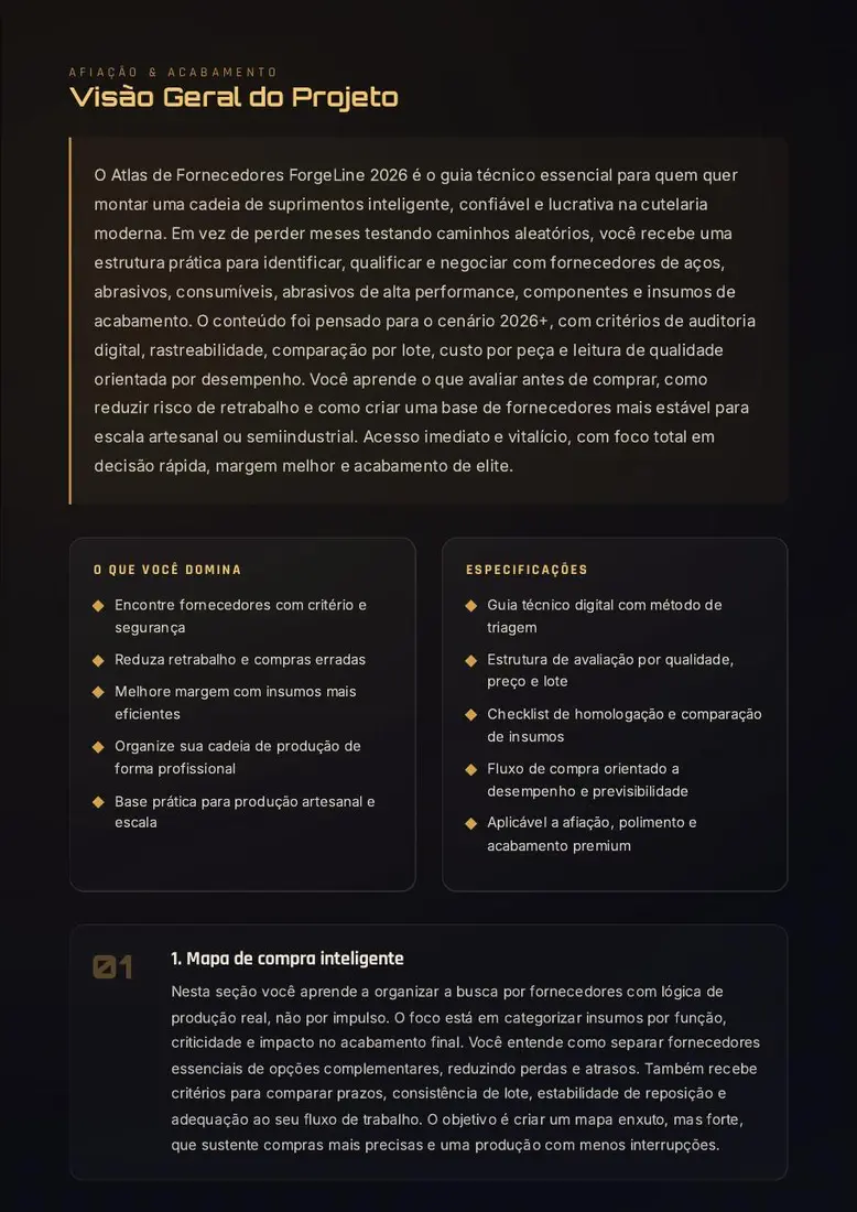 Atlas de Fornecedores ForgeLine 2026 — prévia 3