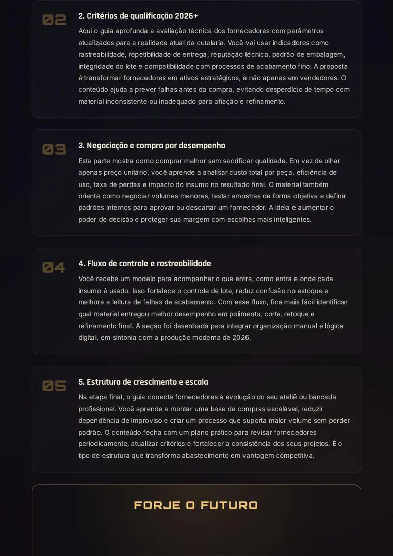 Atlas de Fornecedores ForgeLine 2026 — prévia 4