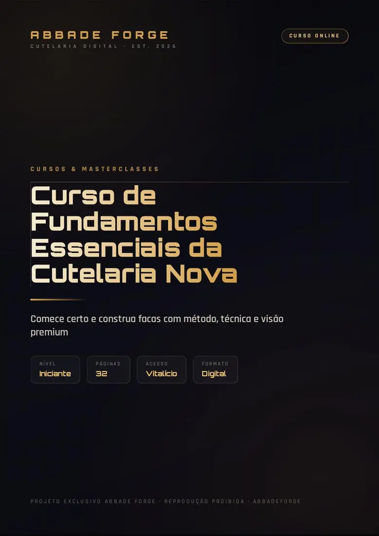 Curso de Fundamentos Essenciais da Cutelaria Nova — prévia 2