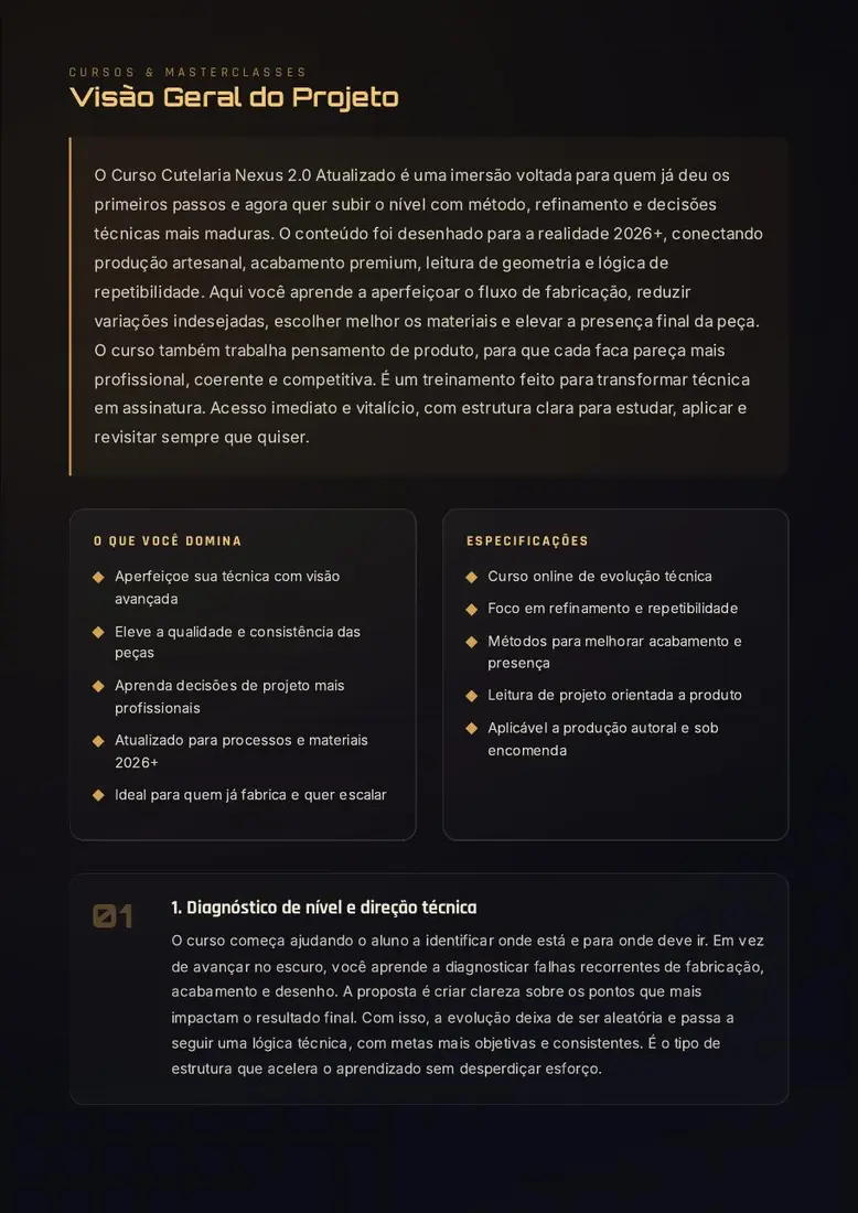 Curso Cutelaria Nexus 2.0 Atualizado — prévia 3