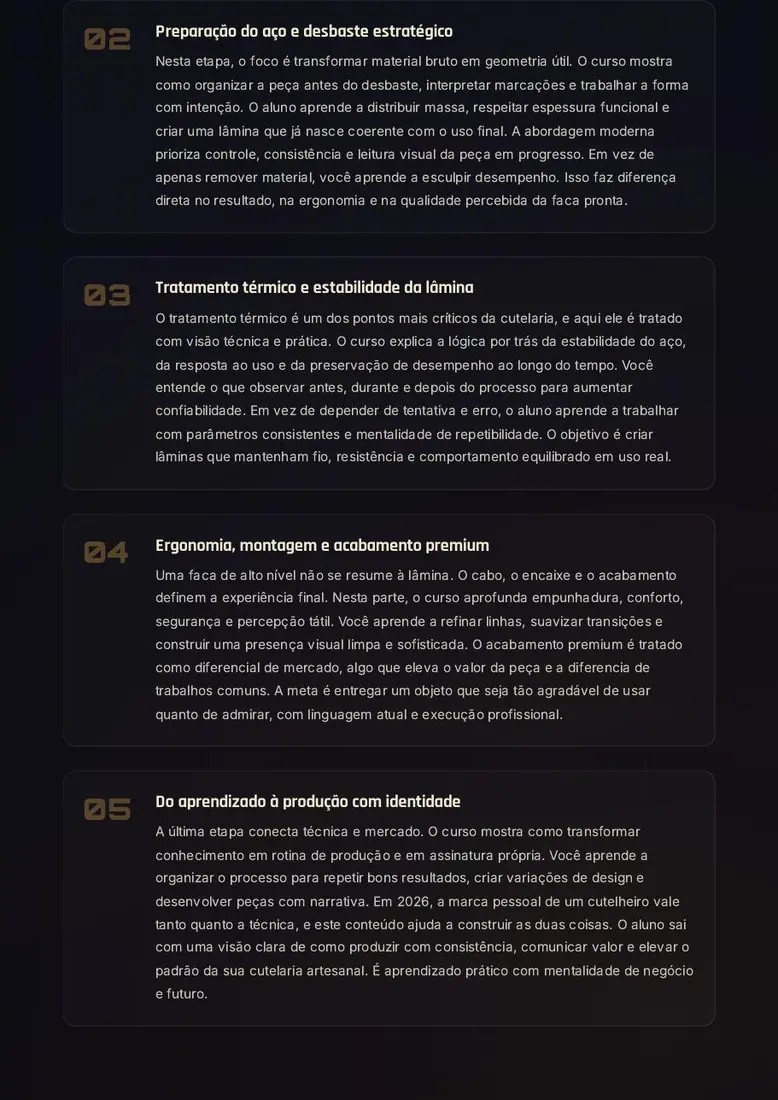 Forja Zero: Do Aço Bruto à Lâmina de Autor — prévia 4