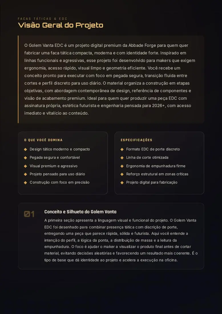 Golem Vanta EDC — prévia 2