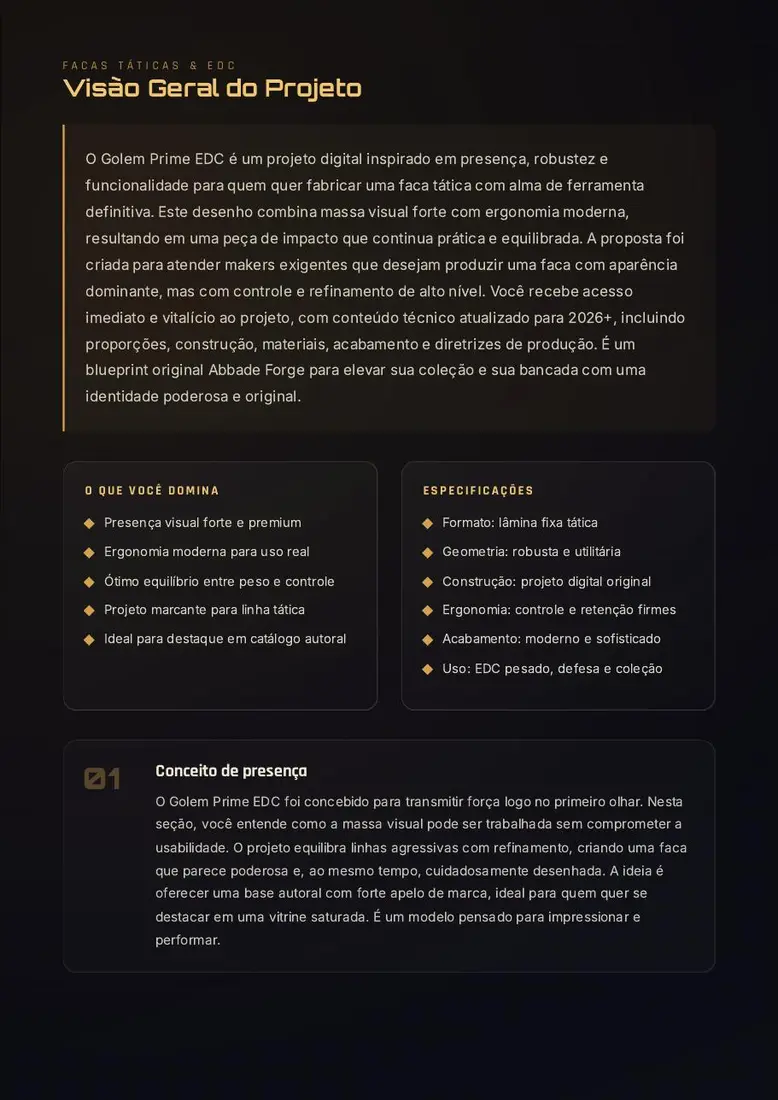 Golem Prime EDC — prévia 2