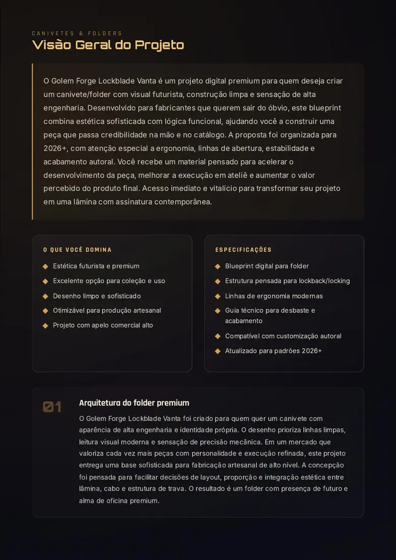Golem Forge Lockblade Vanta — prévia 2
