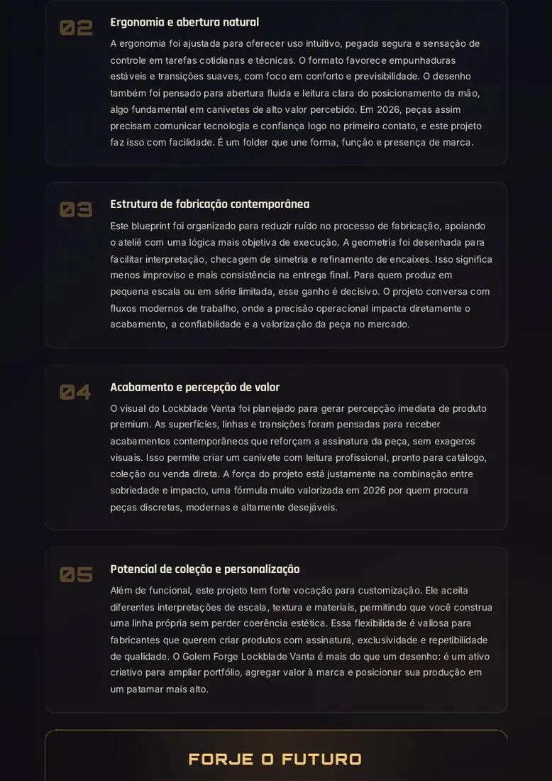 Golem Forge Lockblade Vanta — prévia 3