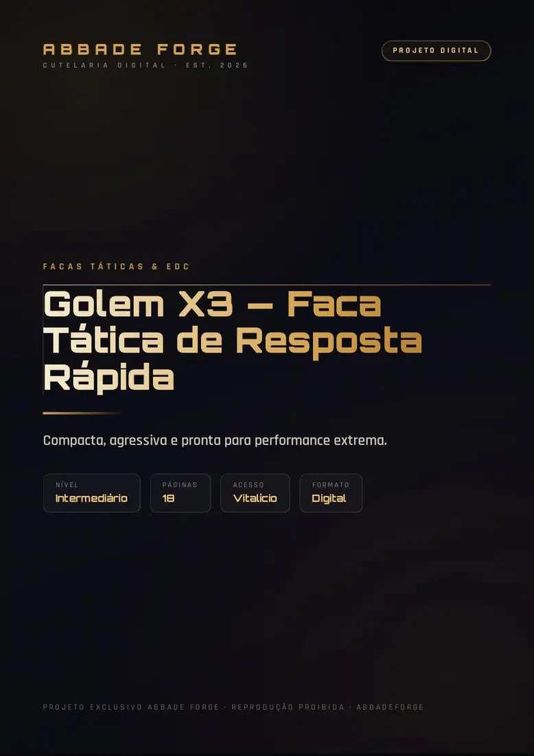 Golem X3 — Faca Tática de Resposta Rápida — prévia 1