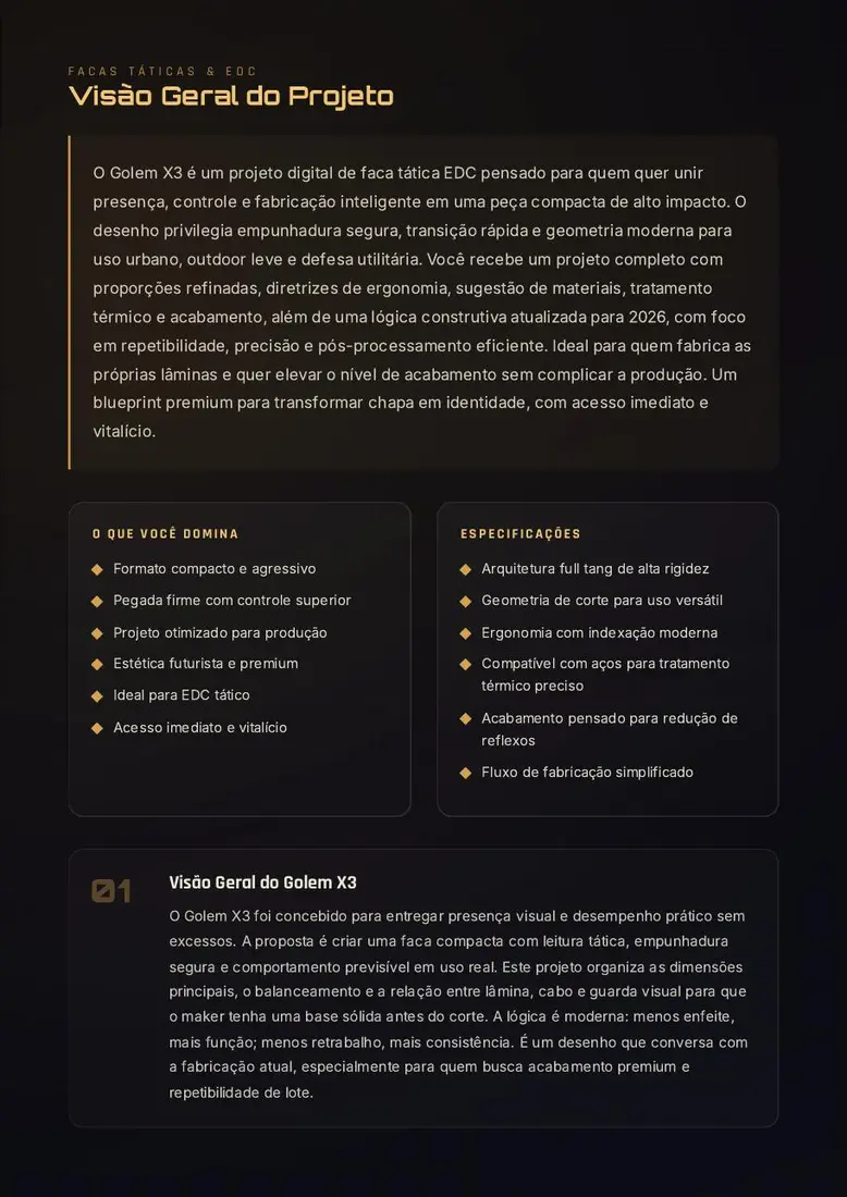 Golem X3 — Faca Tática de Resposta Rápida — prévia 2