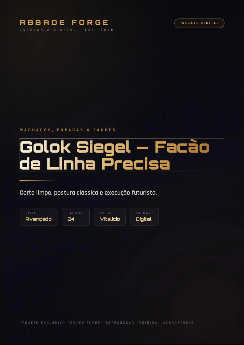 Golok Siegel — Facão de Linha Precisa — prévia 1
