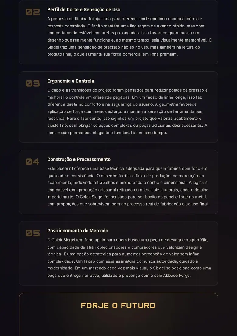 Golok Siegel — Facão de Linha Precisa — prévia 3