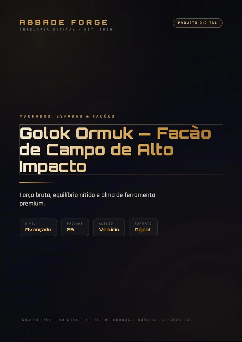 Golok Ormuk — Facão de Campo de Alto Impacto — prévia 1