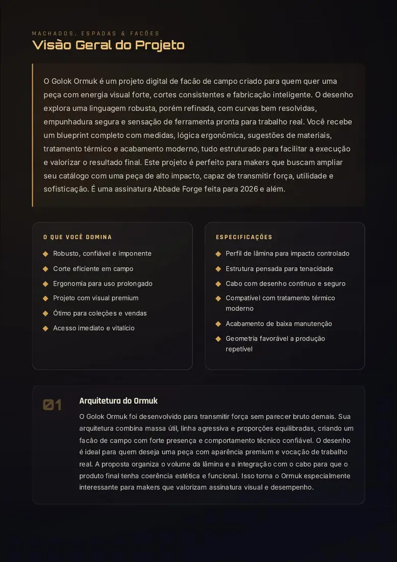 Golok Ormuk — Facão de Campo de Alto Impacto — prévia 2