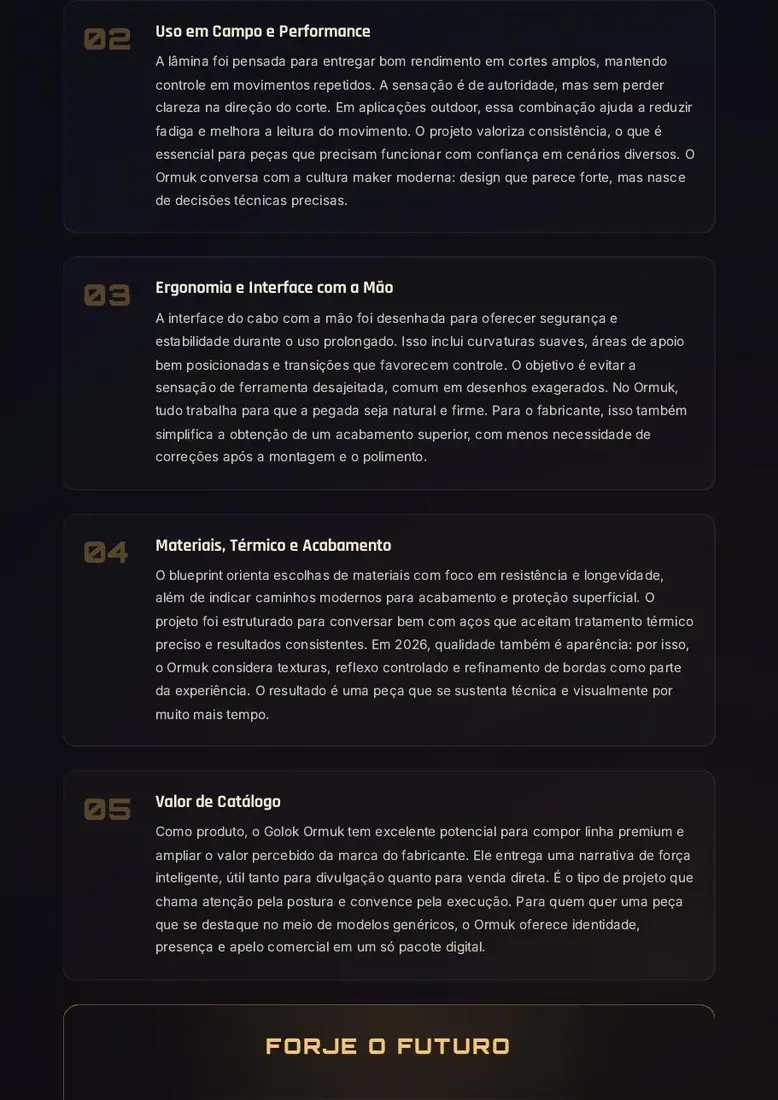 Golok Ormuk — Facão de Campo de Alto Impacto — prévia 3