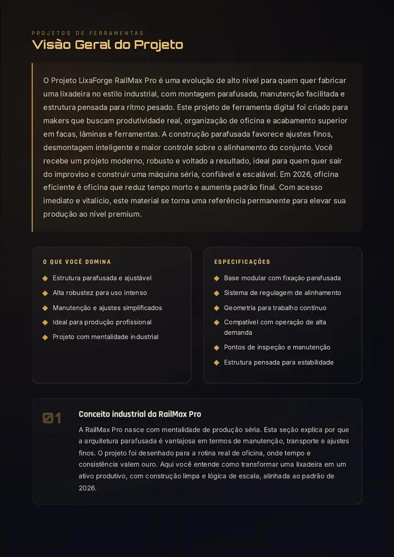 Projeto LixaForge RailMax Pro — prévia 2