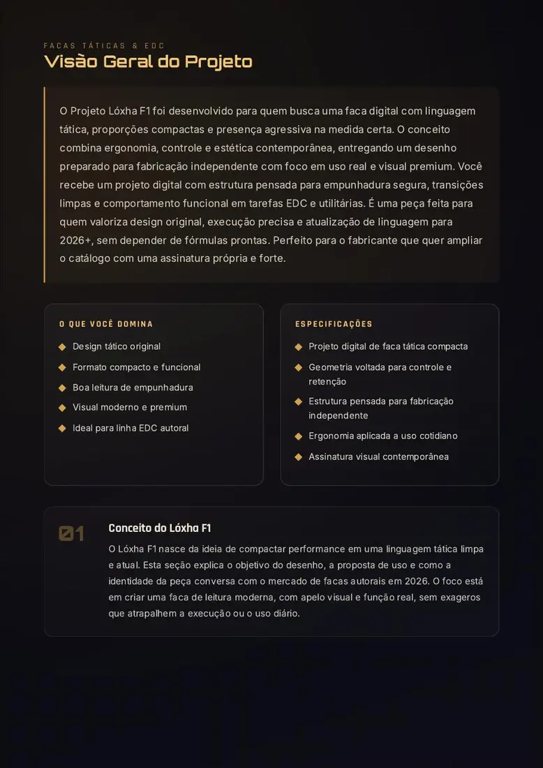 Projeto Lóxha F1 — prévia 2
