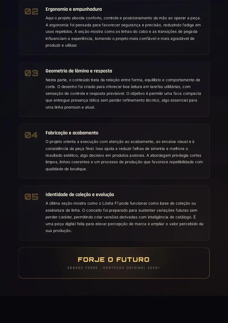 Projeto Lóxha F1 — prévia 3