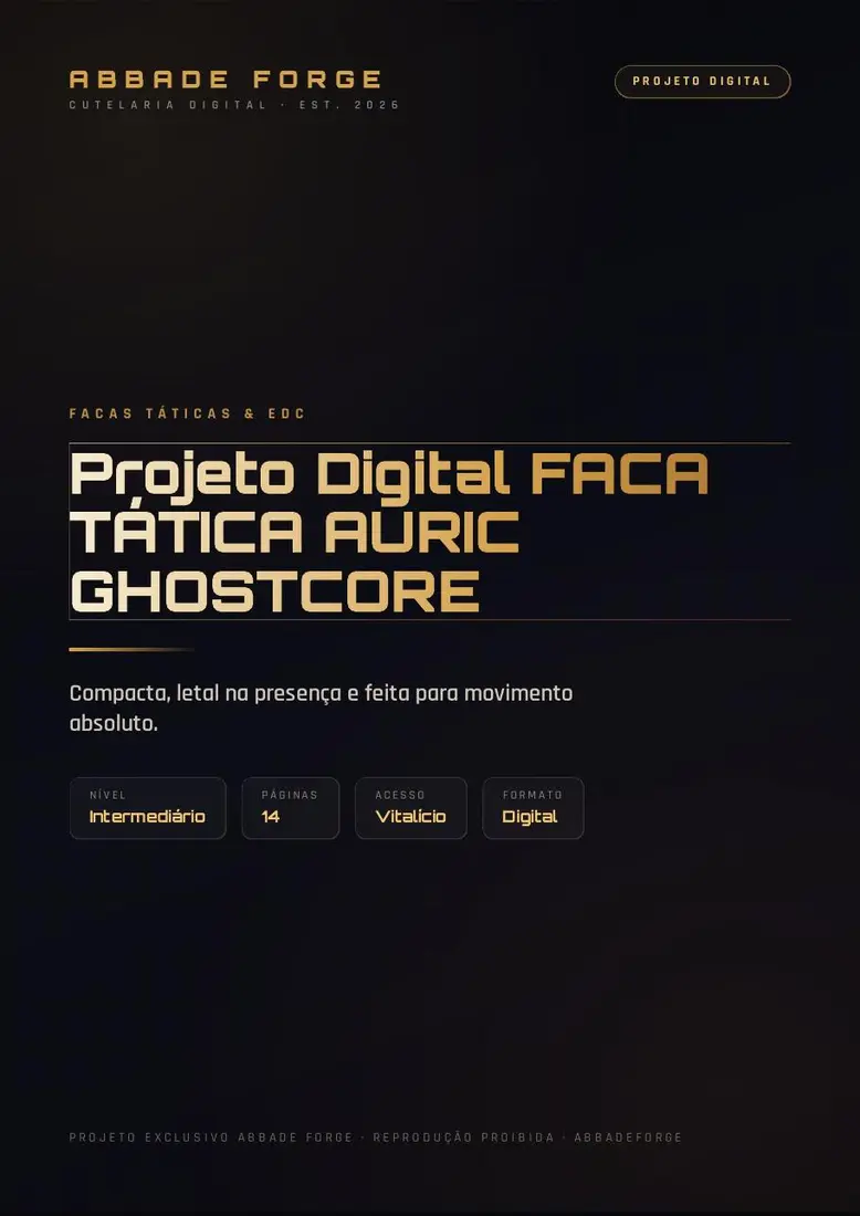 Projeto Digital FACA TÁTICA AURIC GHOSTCORE — prévia 1