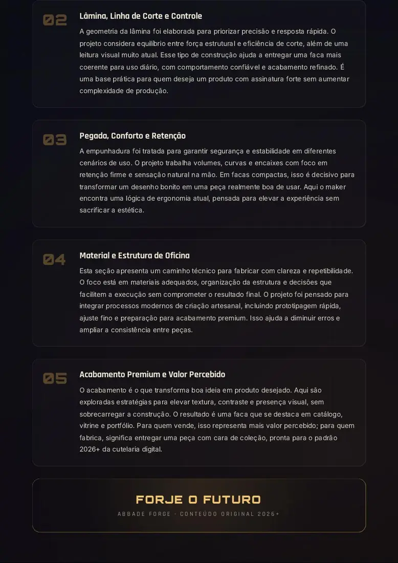 Projeto Digital FACA TÁTICA NOX HOUND — prévia 3