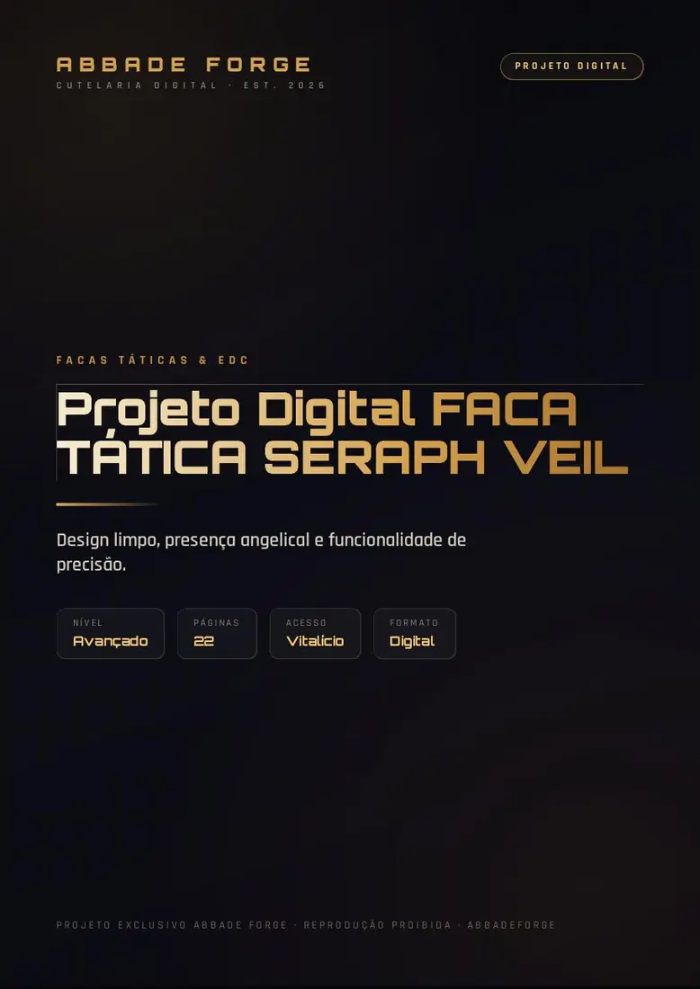 Projeto Digital FACA TÁTICA SERAPH VEIL — prévia 1