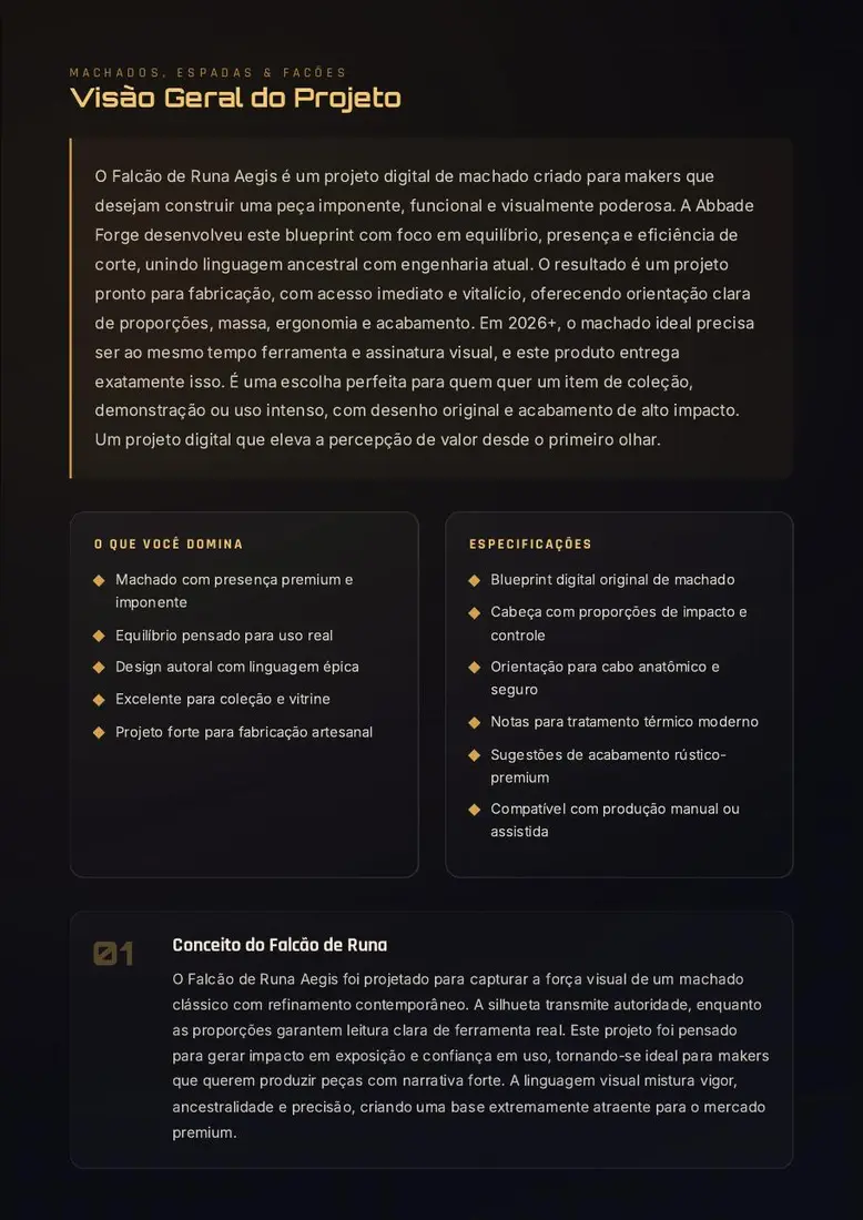 Projeto Digital Falcão de Runa Aegis — prévia 2