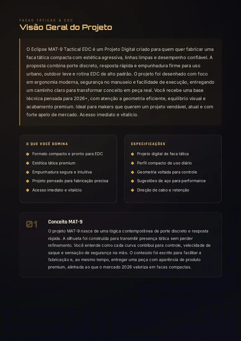 Projeto Digital Eclipse MAT-9 Tactical EDC — prévia 2