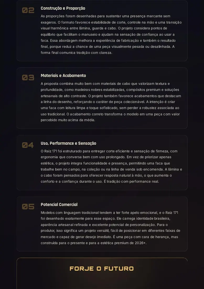 Projeto Raiz 171 — Tradicional de Linha Brasileira — prévia 3