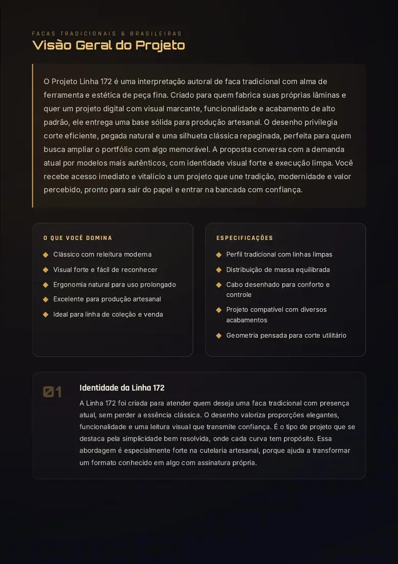 Projeto Linha 172 — Tradicional de Corte Refinado — prévia 2