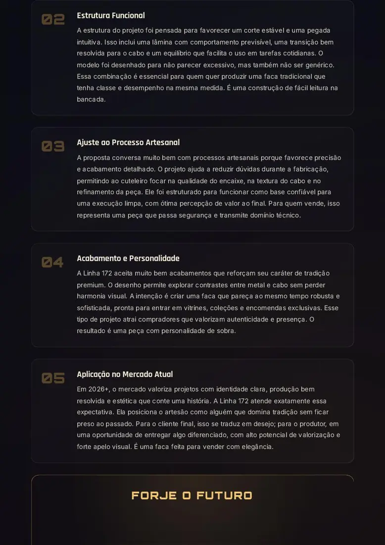 Projeto Linha 172 — Tradicional de Corte Refinado — prévia 3