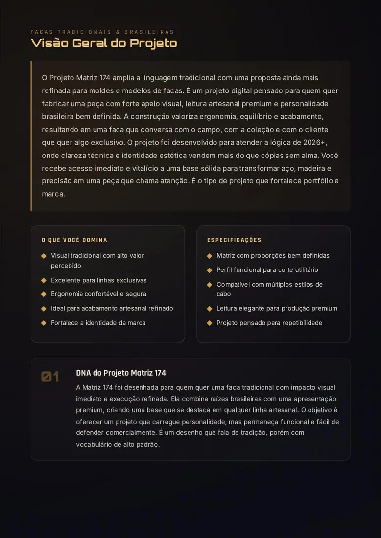 Projeto Matriz 174 — Moldes Premium de Faca Brasileira — prévia 2