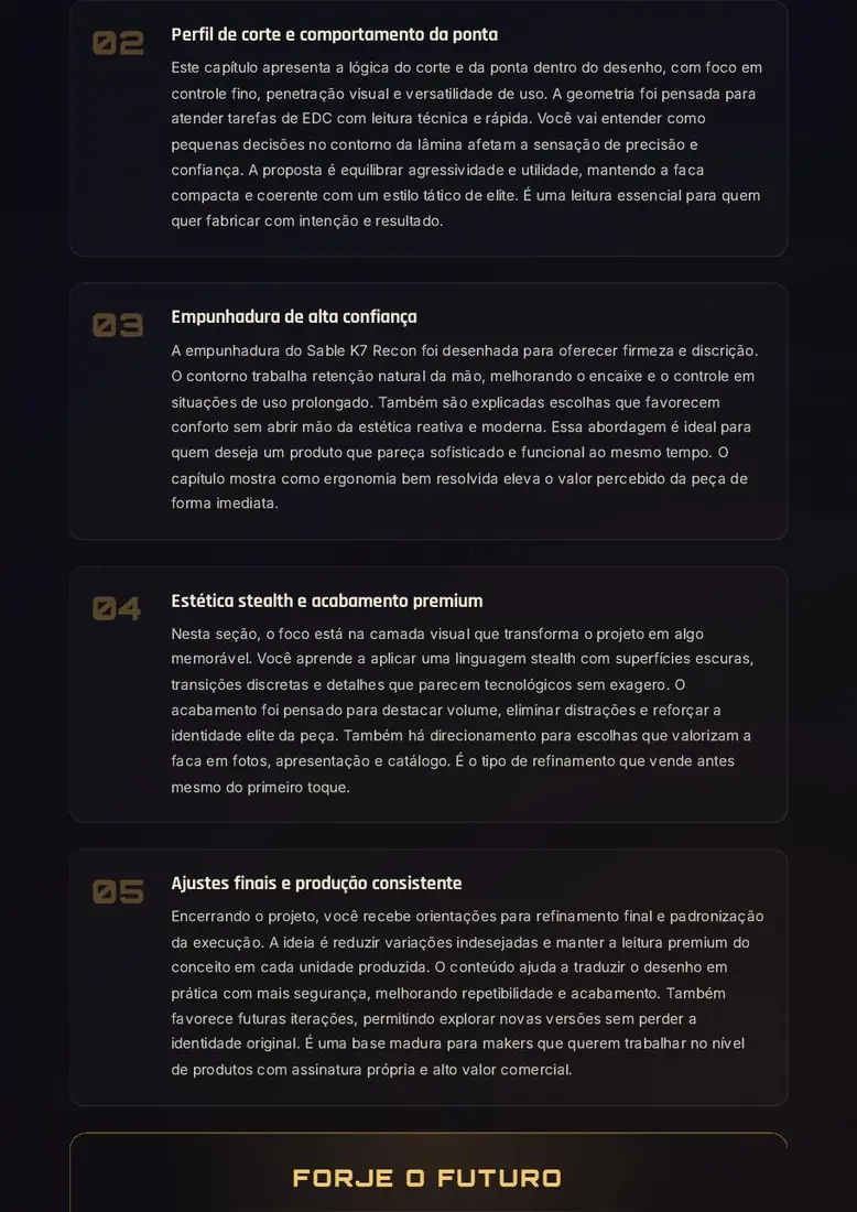 Projeto Sable K7 Recon — prévia 3
