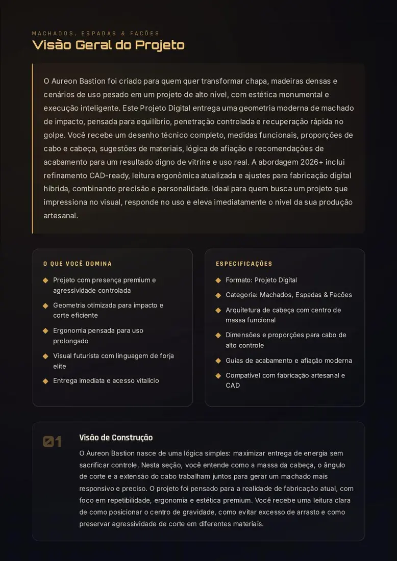 Aureon Bastion — Machado de Impacto Eixo-Largo — prévia 2