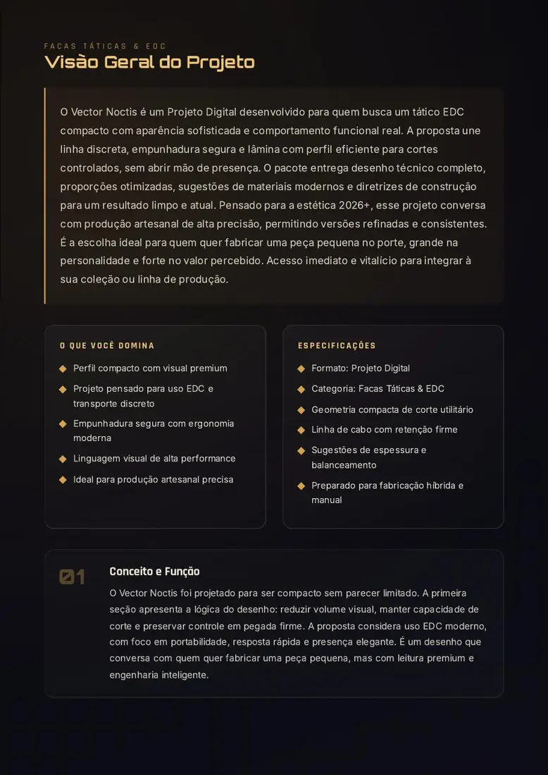 Vector Noctis — Tático EDC de Linha Compacta — prévia 2