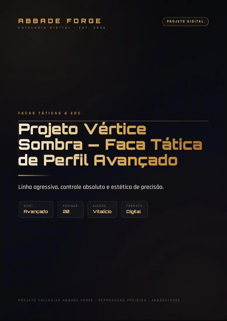 Projeto Vértice Sombra — Faca Tática de Perfil Avançado — prévia 1