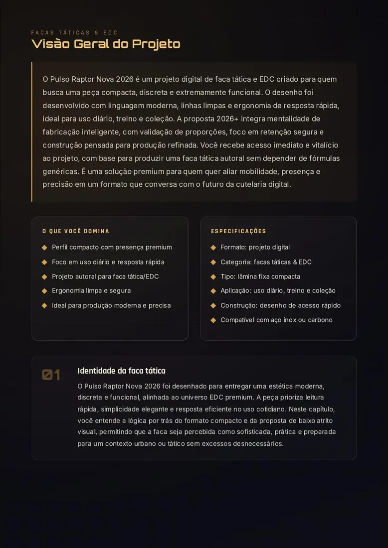 Pulso Raptor Nova 2026 — prévia 2
